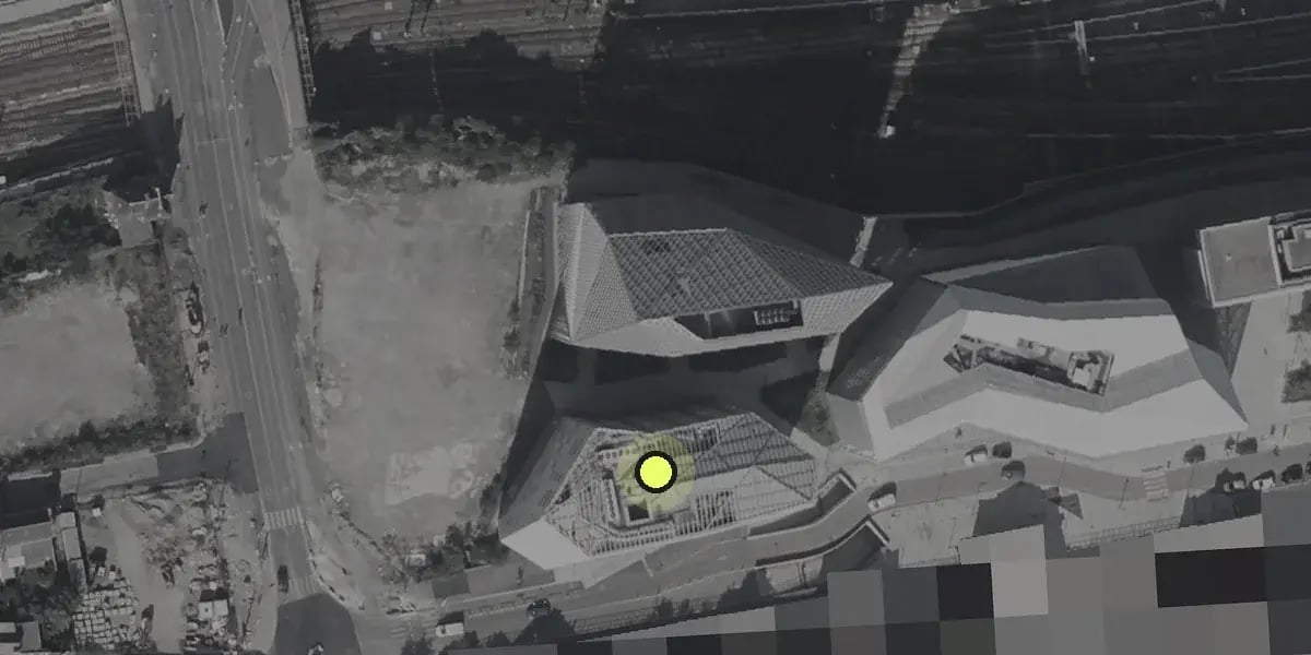 Vue aérienne du bureau Yalp de Rennes, 7 rue de Châtillon, Immeuble Identity 3