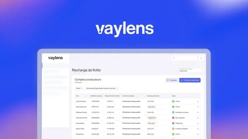 Tour produit Vaylens - recharge de véhicules électriques